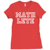 mathlete slogan Ladies Fitted T-Shirt
