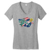 nasty woman vs trump Women's V-Neck T-Shirt