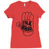 talk to the hand Ladies Fitted T-Shirt