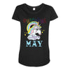 unicorns are born in may cute unicorn Maternity Scoop Neck T-shirt