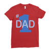 1 dad (2) Ladies Fitted T-Shirt