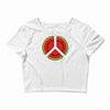 watermelon peace sign Crop Top