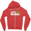 mardi gras Zipper Hoodie
