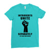 introverts unite separately in your own homes black Ladies Fitted T-Shirt