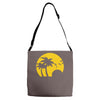 beach silhouette birds sand sunset Adjustable Strap Totes