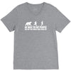 be nice to fat people bear chase funny pub joke V-Neck Tee