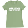 my heart physicist Ladies Fitted T-Shirt