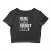 real men shoot raw Crop Top