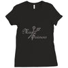 miss scissors rhinestone Ladies Fitted T-Shirt