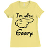 i'm with goofy t shirt mickey mouse t shirt disney shirt walt disney t Ladies Fitted T-Shirt