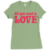 all you need is love Ladies Fitted T-Shirt