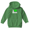 i love weed fun Youth Hoodie
