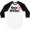 Bun in the Oven with Heart Baby Girl 3/4 Sleeve Shirt