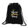 kings are born in may Drawstring Bags