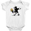 banksy flower Baby Bodysuit