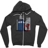 defacing the phonebox hoody Zipper Hoodie