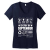 Born In September Women's V-Neck T-Shirt