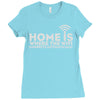 home is where the wifi Ladies Fitted T-Shirt