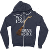 yes i can drive stick Zipper Hoodie