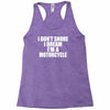 i don&rsquo;t snore i dream i&rsquo;m a motorcycle Racerback Tank