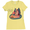 Let's Go Camping Ladies Fitted T-Shirt