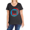 square in circle Ladies Curvy T-Shirt