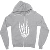skeleton hand Zipper Hoodie