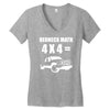 redneck math 4x4 truck Women's V-Neck T-Shirt