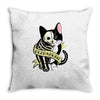 schrodinger cat tattoo Throw Pillow