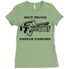 peace through superior firepower Ladies Fitted T-Shirt