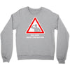 body under construction road sign Crewneck Sweatshirt