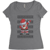 ugly santa dabbing Women's Triblend Scoop T-shirt
