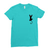 Cat Pocket Ladies Fitted T-Shirt