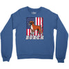 usa boxer flag Crewneck Sweatshirt