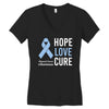 hope love cure stomach cancer awareness Women's V-Neck T-Shirt