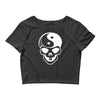 yin yang skull (2) Crop Top