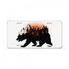 Bear Adventure With Rose License Plate
