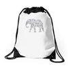 elephant filled5 cool Drawstring Bags
