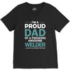 i'm a proud dad of freaking awesome welder V-Neck Tee