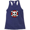 comic skull Racerback Tank
