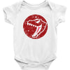 Red Dinosaur Baby Bodysuit