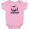 i iz on your shirt funny lolcat geek nerd tee cat Baby Onesie