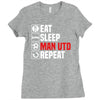 eat sleep manchester Ladies Fitted T-Shirt