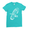 wander explore hike Ladies Fitted T-Shirt