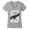 king and skull Women's V-Neck T-Shirt
