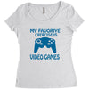 my favorite exercise is video games Women's Triblend Scoop T-shirt