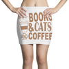 books and cats and coffee Mini Skirts