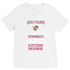 god found autism moms V-Neck Tee