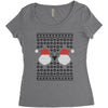 ugly santa noel Women's Triblend Scoop T-shirt