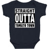 straight outta tomato town Baby Bodysuit